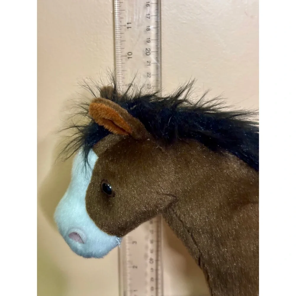 Wild Republic Bud Clydesdale Horse Plush Brown White Standing Stuffed Animal 11